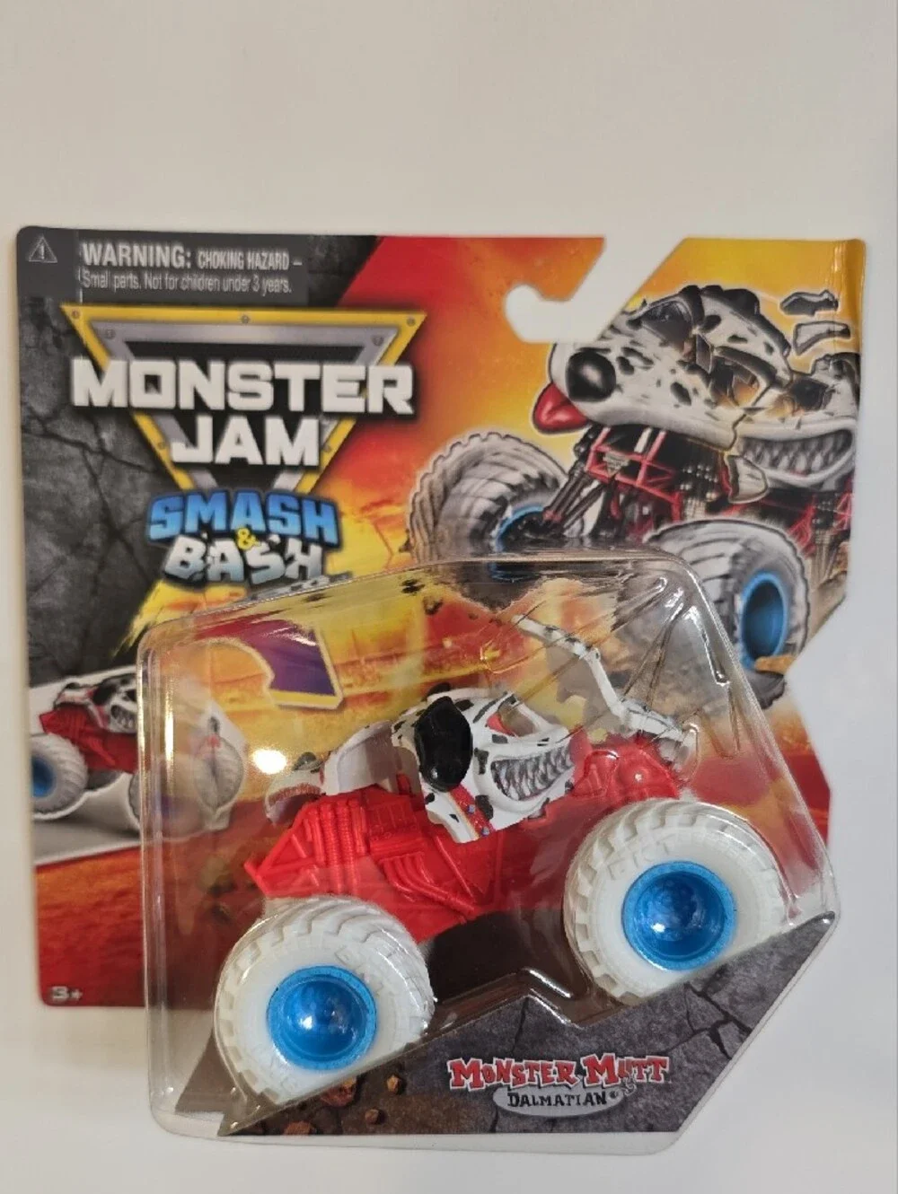Monster Jam Monster Mutt Dalmatian Red & White Kids Vehicle Toy
